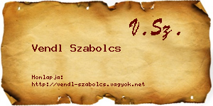Vendl Szabolcs névjegykártya